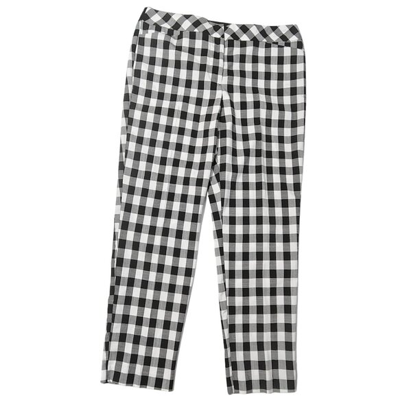 Liz Claiborne Emma Slim Leg Ankle Pants – Black Gingham – Size 8 - Picture 2 of 7